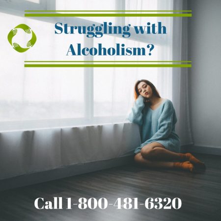 Woman suffering from alcoholism